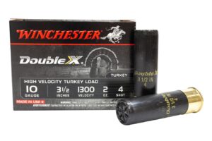 10 Gauge 3-1/2 Inch 2 oz #4 Shot Double X 10/Box