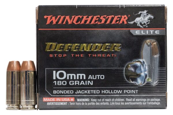 10mm Auto 180 gr Bonded JHP Defender Elite 20/Box