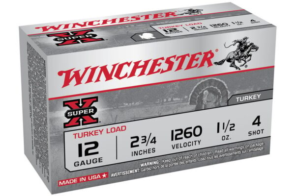 12 Ga 2 3/4 in 1 1/2 oz #4 Shot Super X 10/Box