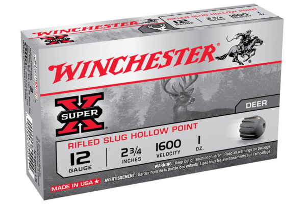 12 Ga 2 3/4 Slug 1 oz Rifled Super X 5/Box