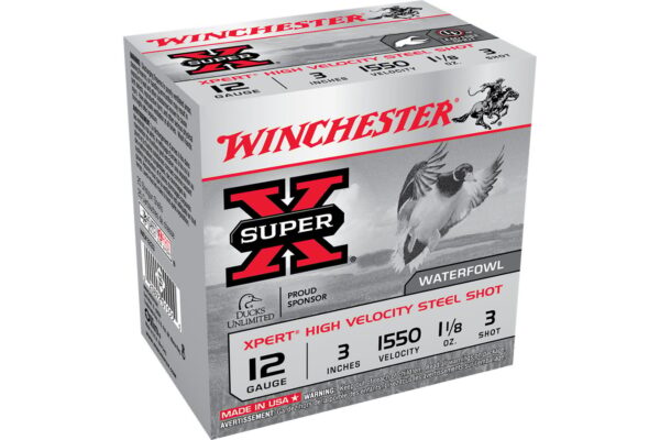 12 GA 3 Inch 1 1/8 oz 3 Shot Xpert High elocity Steel Shot 25 Rounds per Box