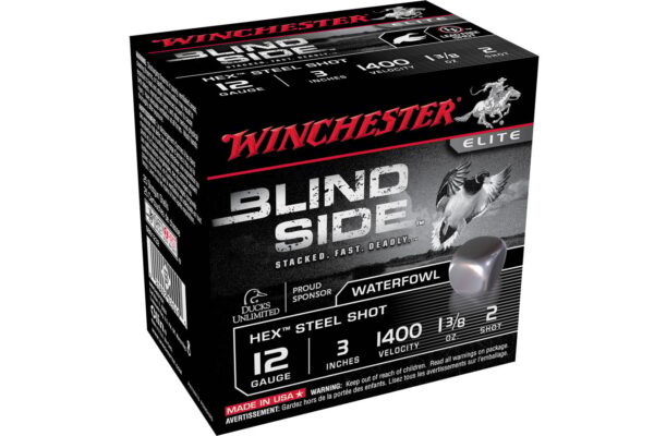 12 GA 3 Inch 1 3/8 oz 2 Shot Blind Side 100/Box