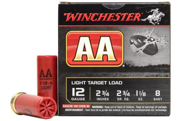 12 Gauge 2-3/4 in 1-1/8 oz 8-Shot AA Light Target Load 25/Box