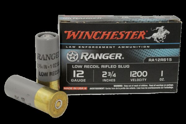 12 Gauge 2 3/4 in 1oz Ranger Rifled Slug Low Recoil Trade Ammo 5/Box