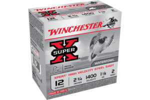 12 Gauge 2 3/4 Inch 1 1/8 oz 2 Shot Super X Xpert Steel 25/Box