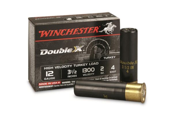 12 Gauge 3-1/2 In 2 oz 4 Shot High Velocity Turkey Load Double X 10/Box