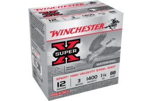 12 Gauge 3-In 1-1/4 oz BB Shot Super X Waterfowl 25/Box