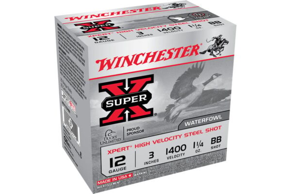 12 Gauge 3-In 1-1/4 oz BB Shot Super X Waterfowl 25/Box