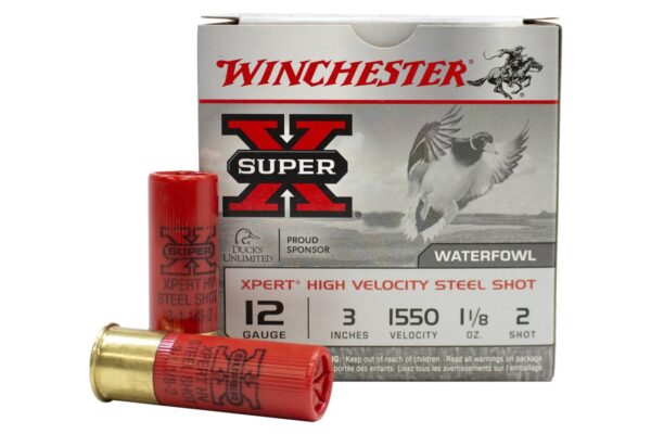 12 Gauge 3 in 1-1/8 oz #2 Shot Hi Velocity Steel Super X 25/Box