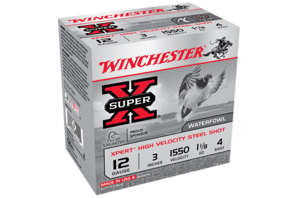 12 Gauge 3 in 1-1/8 oz 4 Shot Super X Waterfowl Shotshells 25/Box