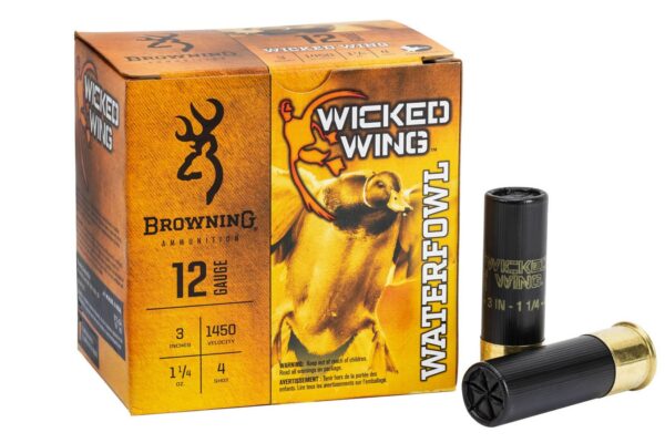 12 Gauge 3 Inch 1 1/4 oz Wicked Wing Waterfowl 4 Shot 25/Box