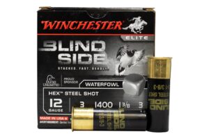 12 Gauge 3 Inch 1-3/8 oz 3 Shot Hex Steel Shot Blind Side 25/Box