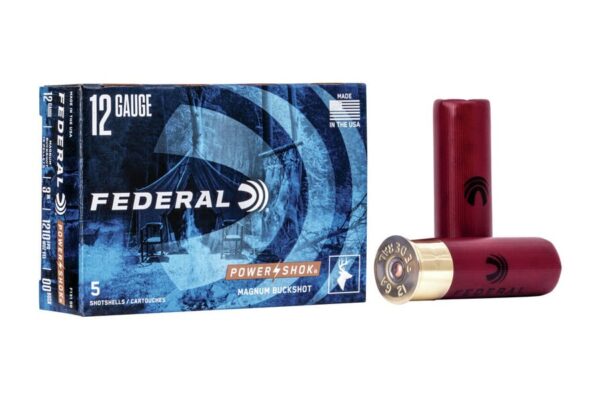 12 Gauge 3 inch 15 Pellets-00 Buck Power-Shok 5/Box