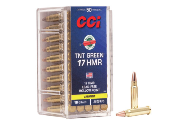 17 HMR 16 gr Lead-Free Hollow Point TNT Green 50/Box