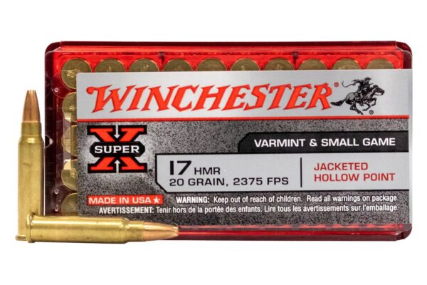 17 HMR 20 gr JHP Super X 50/Box