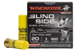 20 GA 3 Inch 7/8 oz Blind Side High Velocity 3 Shot 25/Box