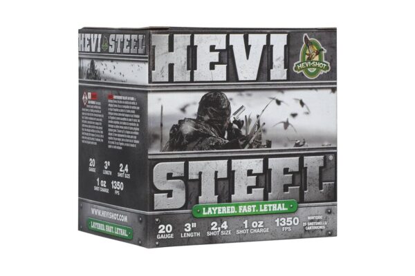 20 Gauge 3 in 2 & 4 Shot Size Hevi-Steel25/Box