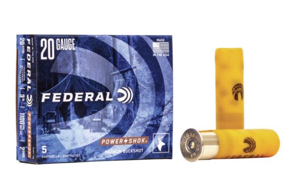 20 Gauge 3 Inch Magnum-Lead Buckshot Power-Shok 5/Box
