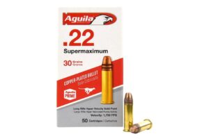 22 LR 30 Gr Copper-Plated Solid Point Supermaximum 50/Box