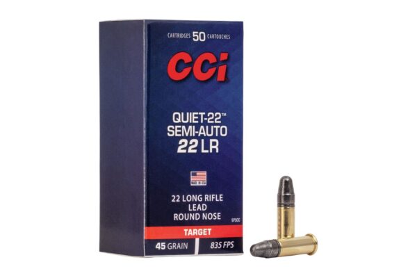 22 LR 45 gr Lead Round Nose Quiet 22 50/Box