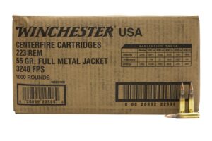 223 Rem 55 gr FMJ USA Loose 1000 Round Case