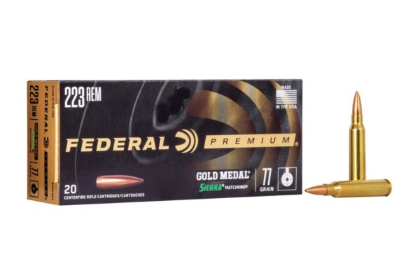 223 Rem 77 gr Sierra MatchKing BTHP Gold Medal 20/Box