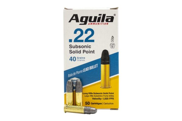22LR 40 gr Solid Point Subsonic 50/Box