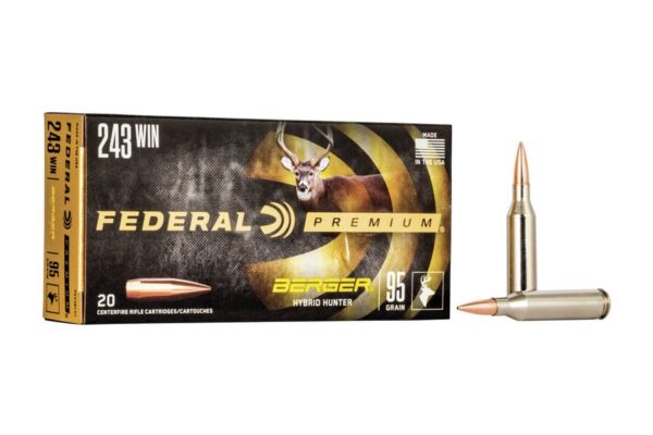 243 WIN 95 gr Berger Hybrid Hunter 20/Box