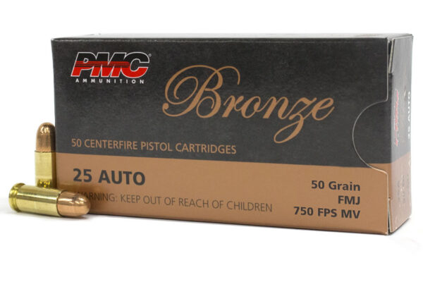 25 Auto 50 gr FMJ Bronze 50/Box