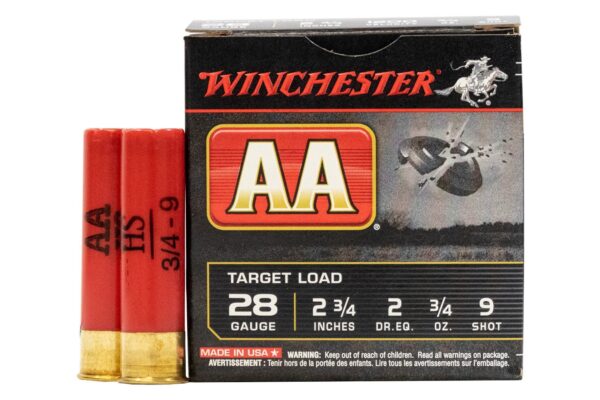 28 Gauge 2 3/4 in 3/4 oz 9 Shot - AA Target Load 25/Box