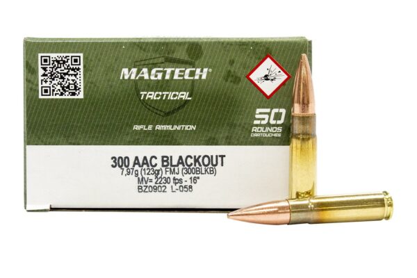 300 Blackout 123 gr FMJ Tactical 50/Box