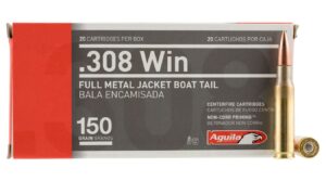 308 Win 150 gr FMJ-Boat Tail 20/Box