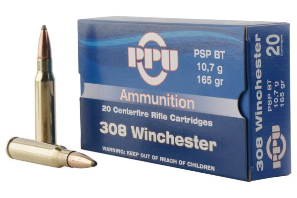 308 Win 165 gr PSP Boat Tail 20/Box