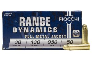 38 Special 130 gr Full Metal Jacket Range Dynamics 50/Box