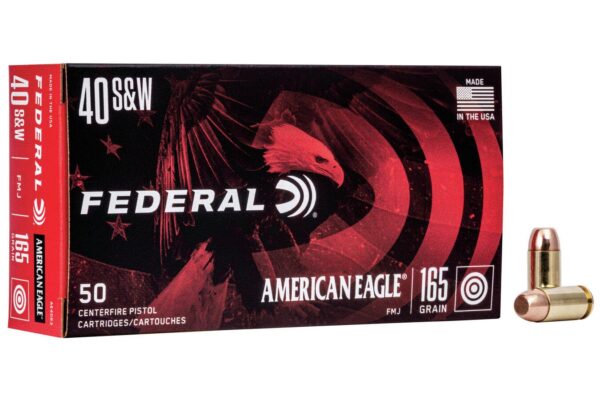 40 S&W 165 gr FMJ American Eagle 50/Box