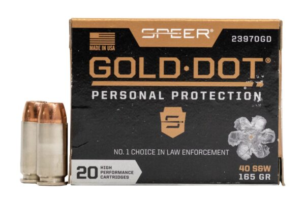 40 S&W 165 GR Gold Dot Personal Protection Hollow Point 20/Box