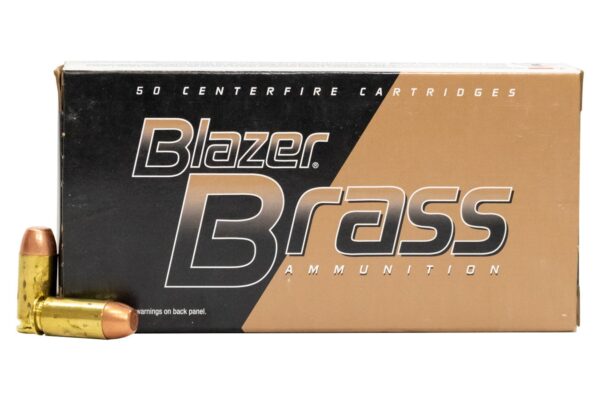 40 S&W 180 GR FMJ Blazer Brass Police Trade-In Ammo 50/Box