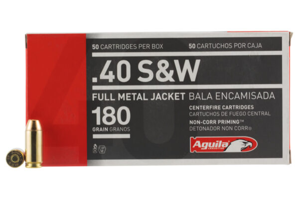 40 S&W 180 gr FMJ Flat Nose 50/Box
