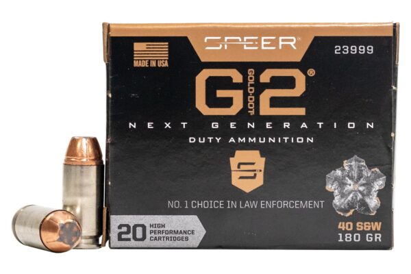 40 S&W 180 gr Hollow Point Gold Dot G2 20/Box