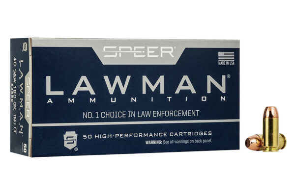 40 S&W 180 gr TMJ Lawman Cleanfire 50/Box