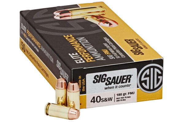40 S&W 180gr FMJ Elite Performance 50/Box