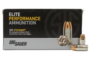 45 ACP 185 gr V-Crown JHP Elite Performance 50/Box