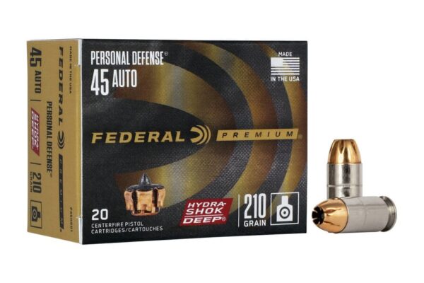 45 ACP 210 gr JHP Hydra-Shok Deep 20/Box