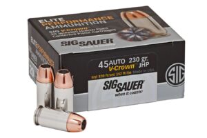 45 ACP 230 gr JHP Elite V-Crown 20/Box