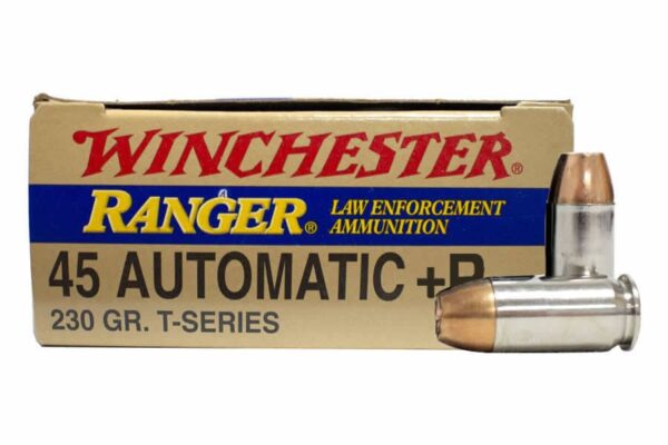 45 ACP +P 230 gr JHP Ranger T-Series Police Trade Ammo 50/Box