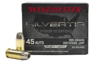 45 Auto 185 gr JHP Silver Tip 20/Box