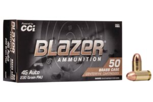 45 Auto 230 gr FMJ RN Blazer Brass 50/Box