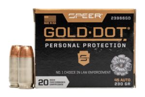 45 Auto 230 GR Gold Dot Personal Protection Hollow Point 20/Box