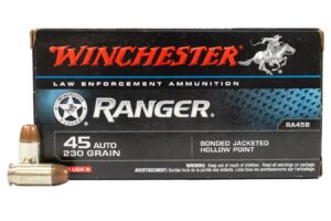 45 Auto 230 gr JHP Ranger Bonded Police Trade Ammo 50/Box
