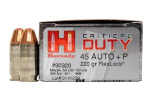 45 Auto +P 220 gr Flexlock Critical Duty 20/Box